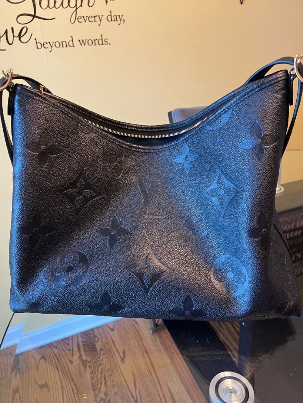 Louis Vuitton Monogram Empreiente CarryAll PM in Black Noir
